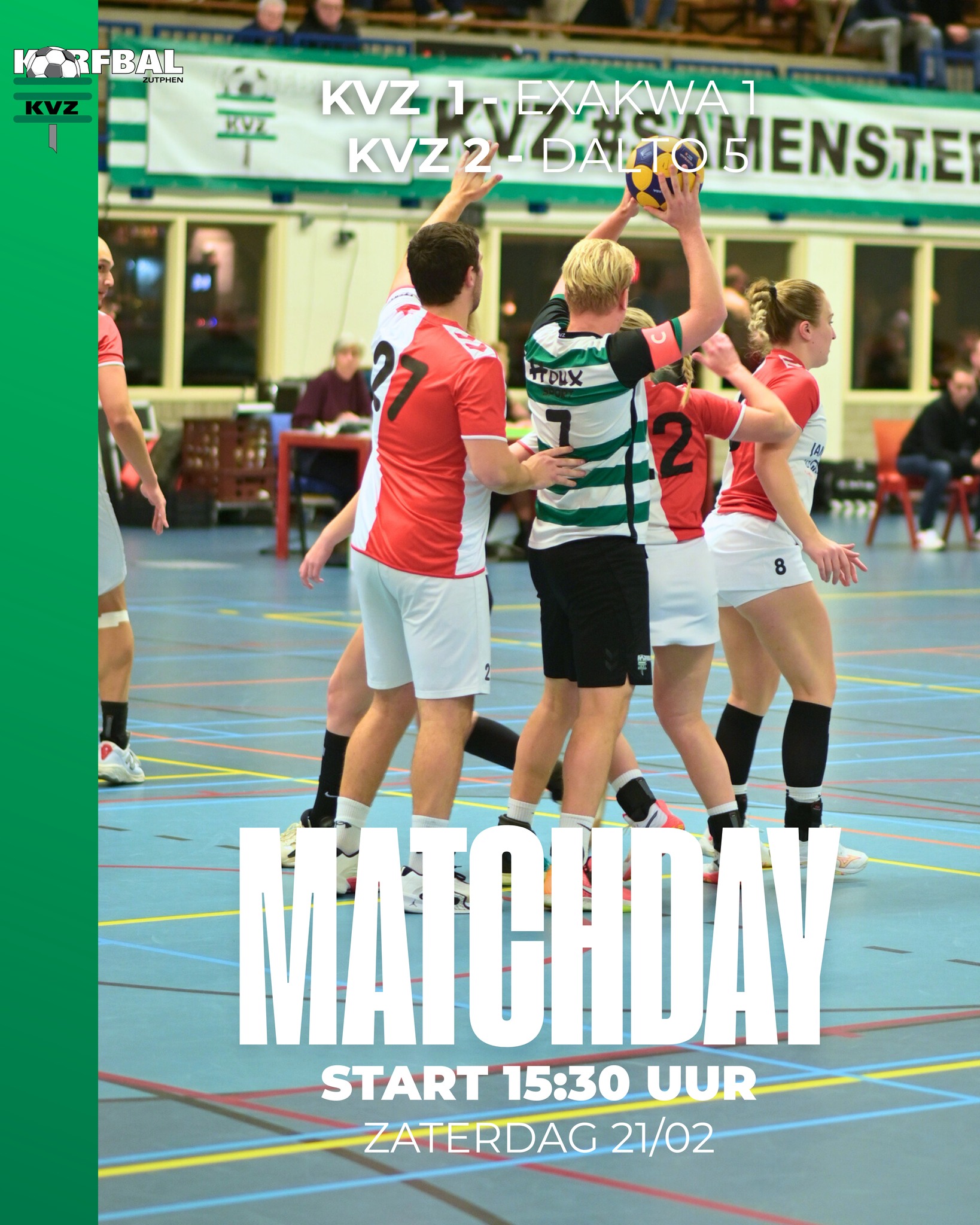 Matchday en daghap in de Hanzehal vandaag