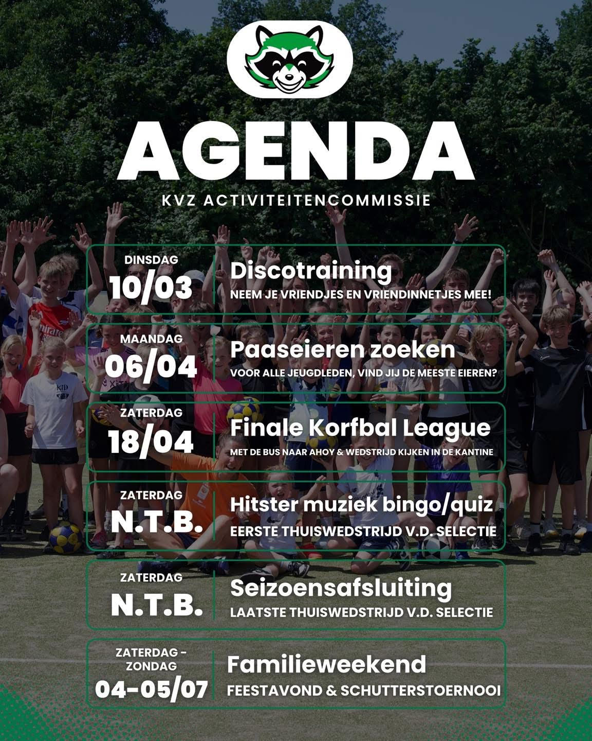 Agenda KVZ Activiteitencommissie