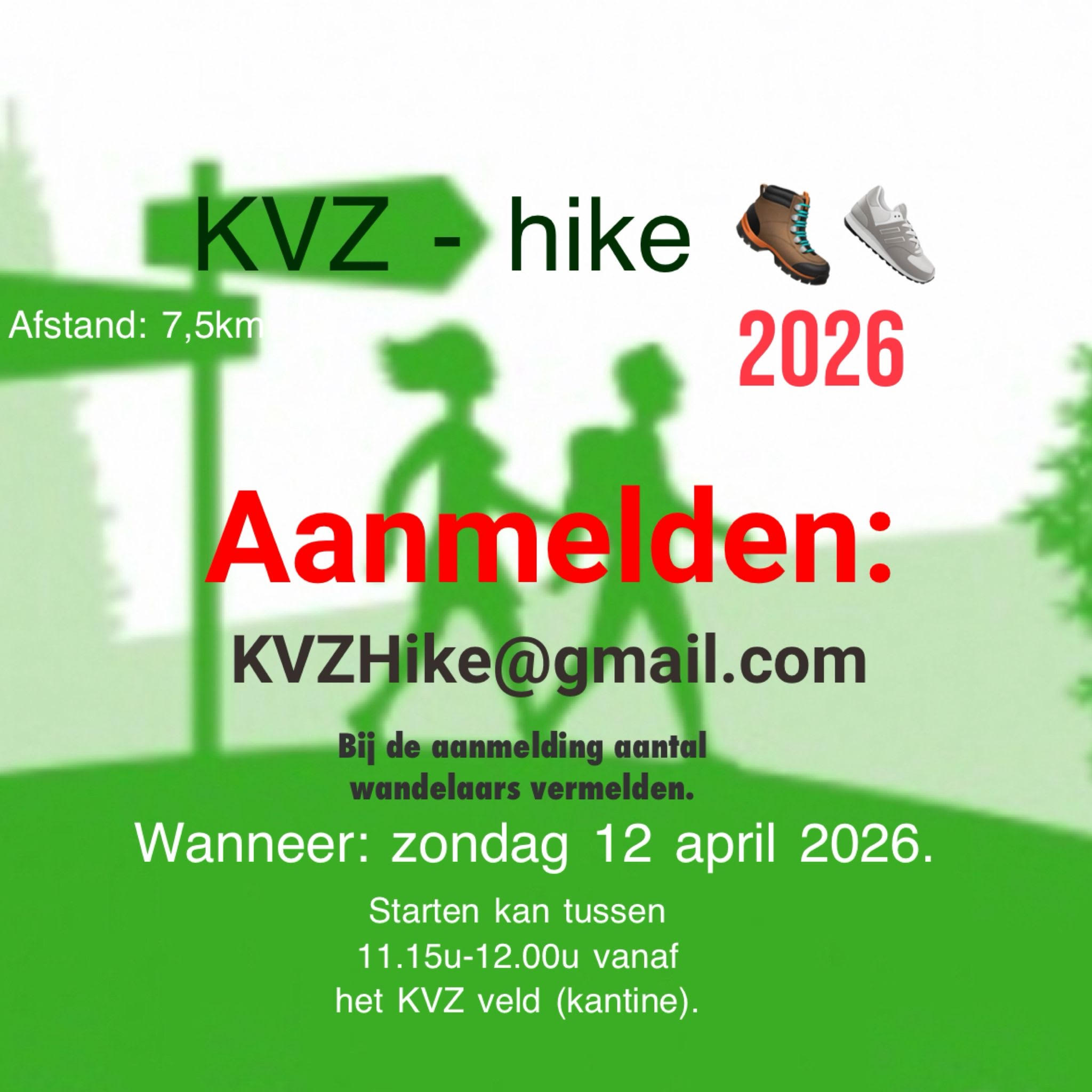 Opgeven voor KVZ Hike 2026