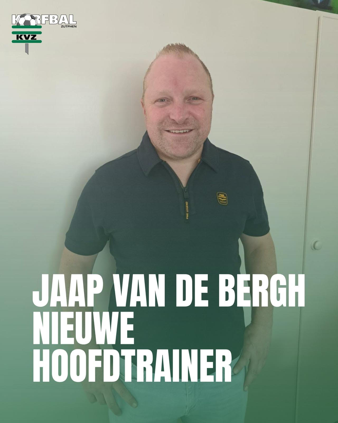 Nieuwe hoofdtrainer voor KVZ: Welkom Jaap van de Bergh!